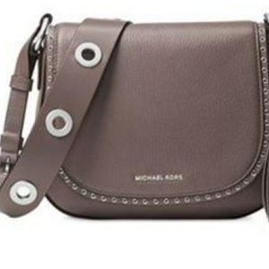 Michael Kors Leather Brooklyn Saddle Bag